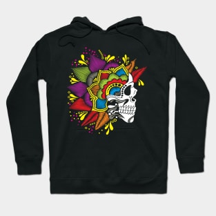 Mexican Skull Embroidery Effect Hoodie